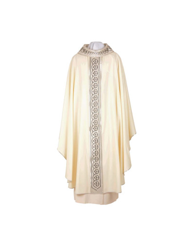 copy of Chasuble in wool decorated with braid