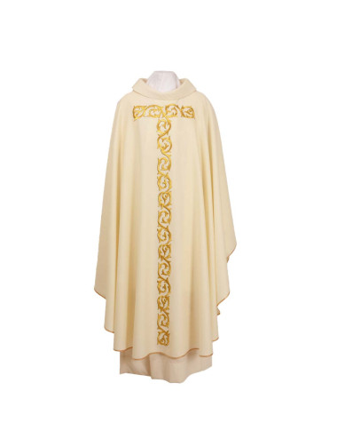 Chasuble made in pure wool decorated with embroided