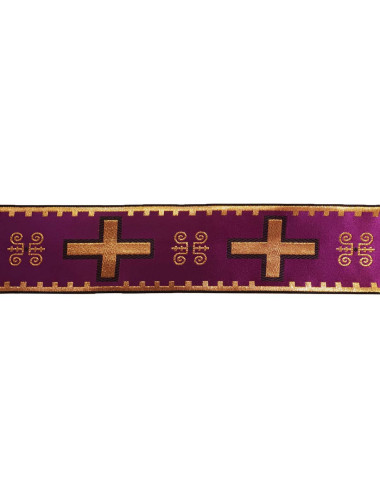Banding made in satin with crosses motifs