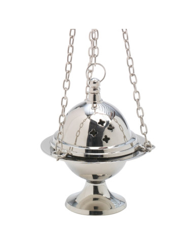 Modern style Censer made in nikel plated brass with round desing