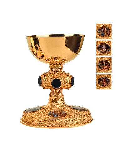 Chalice and Paten with onyx and enamels