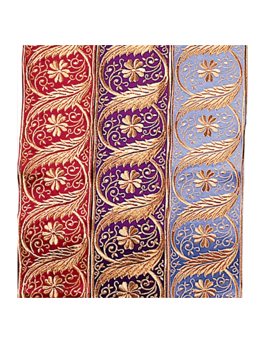 Banding with floral motifs