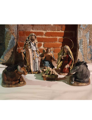 Nativity set made in mud and fabric