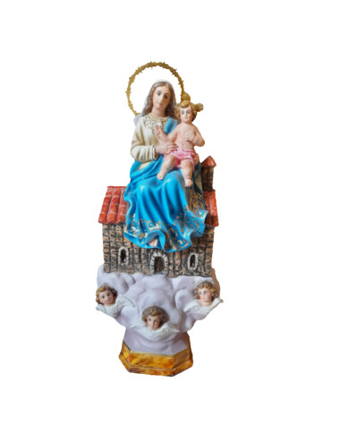 Imagen de la Virgen de Loreto realizada en pasta de madera