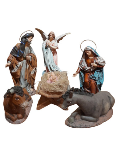 Murcian style nativity set made in mud and fabric