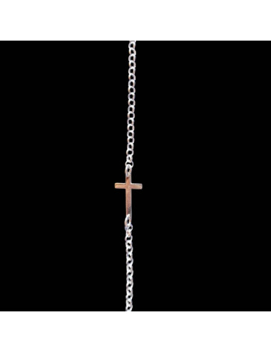 Bracelet with cross made in sterling silver