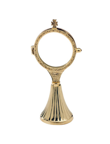 Simple style Ostensoria made in brass for medium Sacred Forms