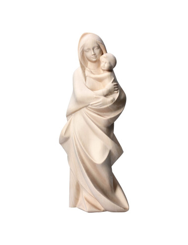 Image of the Virgin hugging the Child made in wood carving