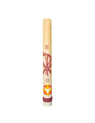 Easter candle made in beeswax