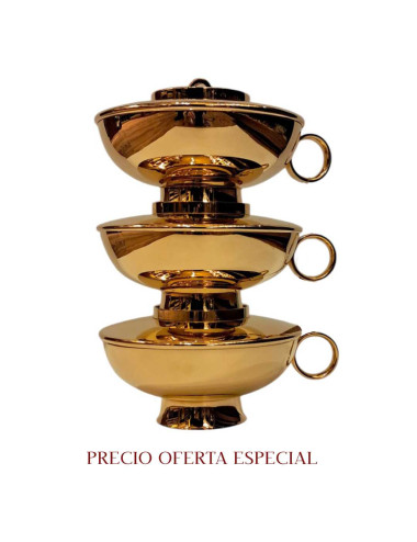 Classic style stacking Ciborium made in gold plated brass. SPECIAL OFFER PRICE