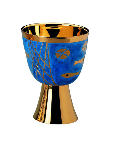 Chalice and Paten modern style cloisonne