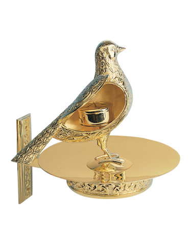 Dove-Shaped tabernacle made in gold plated brass