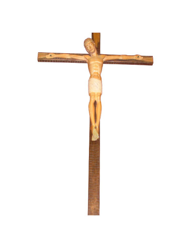 Cristo Crucificado Románico talla de madera