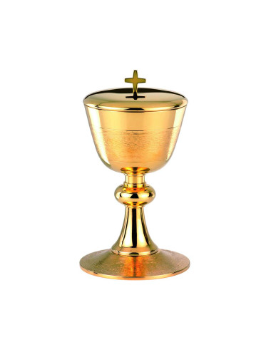 Ciborium of simple design gold plated brass