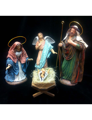 Nativity set mud and fabric