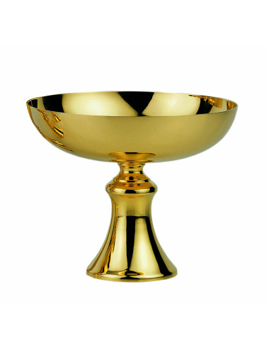 Modern style Open Ciborium made in gold plated brass