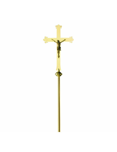 Processional Cross with Corpus made in brass