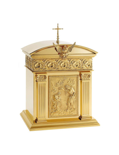 Tabernacle depicting the baptism of John to Jesus