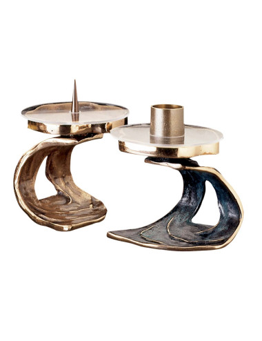 Modern style altar candlestick made in bronze with different finishes