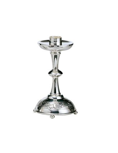 Altar candlestick decorated with leaf motifs