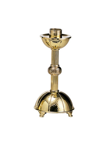 Modern style altar candlestick decorated with hand-hamered