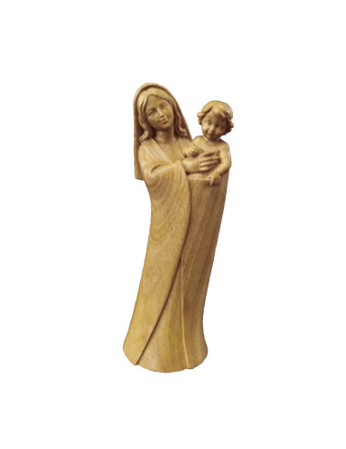 Virgen con Niño talla de madera