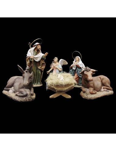 Nativity set mud and fabric libra