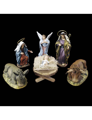 Nativity set mud and fabric Leo