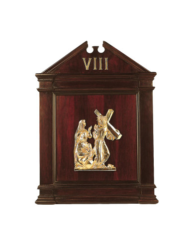 Classic style Stations of the cross made in broce and wood