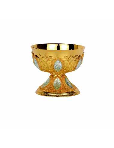 Open Ciborium with oval and engraved medallions