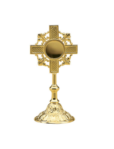 Reliquary made with brass maltese cross with fleur de lys