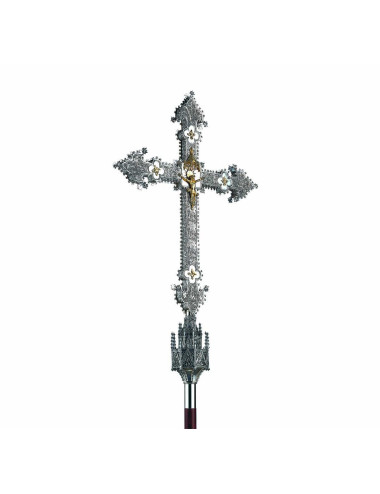 Gothic style processional Cross made in brass