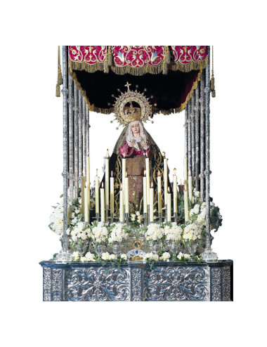 complete Canopy Processional Carriage for the Virgin made in brass