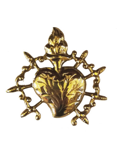 Heart with 7 swords made in brass