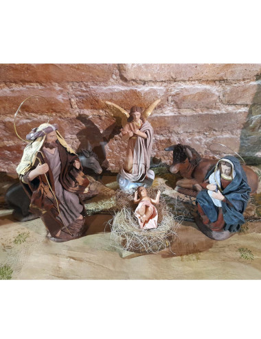 Nativity set made in mud and fabric aquario