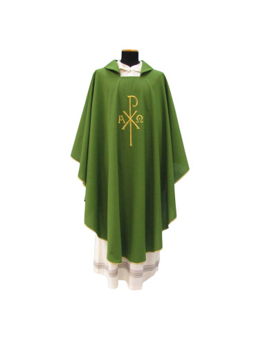 Gothic Chasuble with PX, alpha and omega motifs