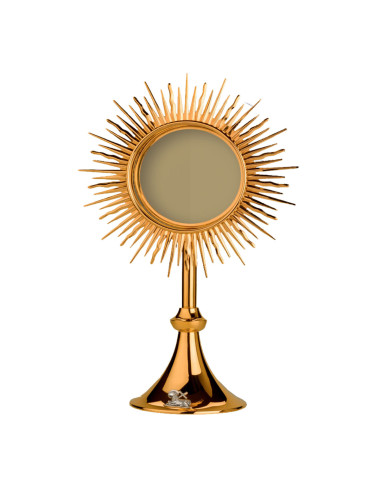 Classic Monstrance for Big Host with Lamb motif