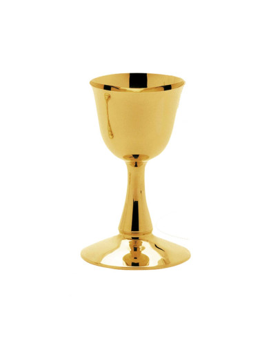 Classic style serving chalice made in gold plated brass