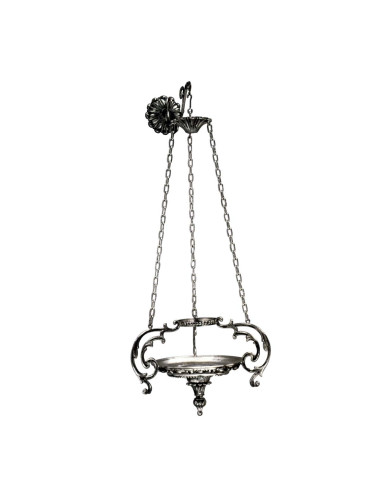Hanging Sanctuary Lamp decorated with floral motifs