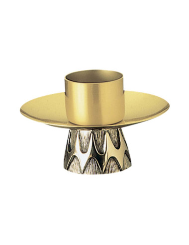 Altar candlestick with modern design made in brass