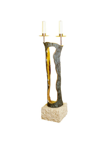 Modern style Standing Candlestick made in brass