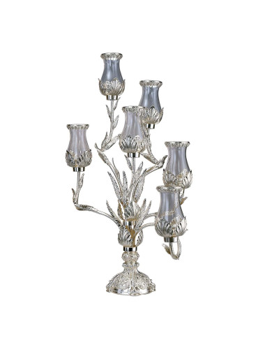 Tail Candelabra made in silver plated brass